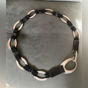 Chic Black and Silver Women's Chain Belt